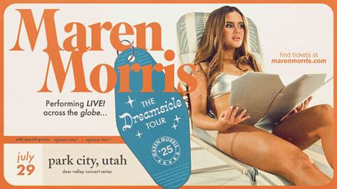 Promotion for Maren Morris' upcoming concert at Deer Valley.